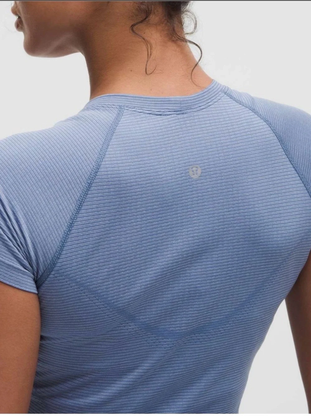 Lululemon Swiftly Tech Cropped Short-Sleeve Shirt 2.0 Size 8 Blue